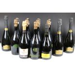 Wine - De Favori Prosecco x 5, 1995 Lys Prosecco x 5 & five other bottles of Prosecco (15 bottles)