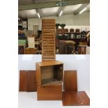 Collection of Ladderax style Teak Modular Furniture including a Side Panel, Cupboard and a