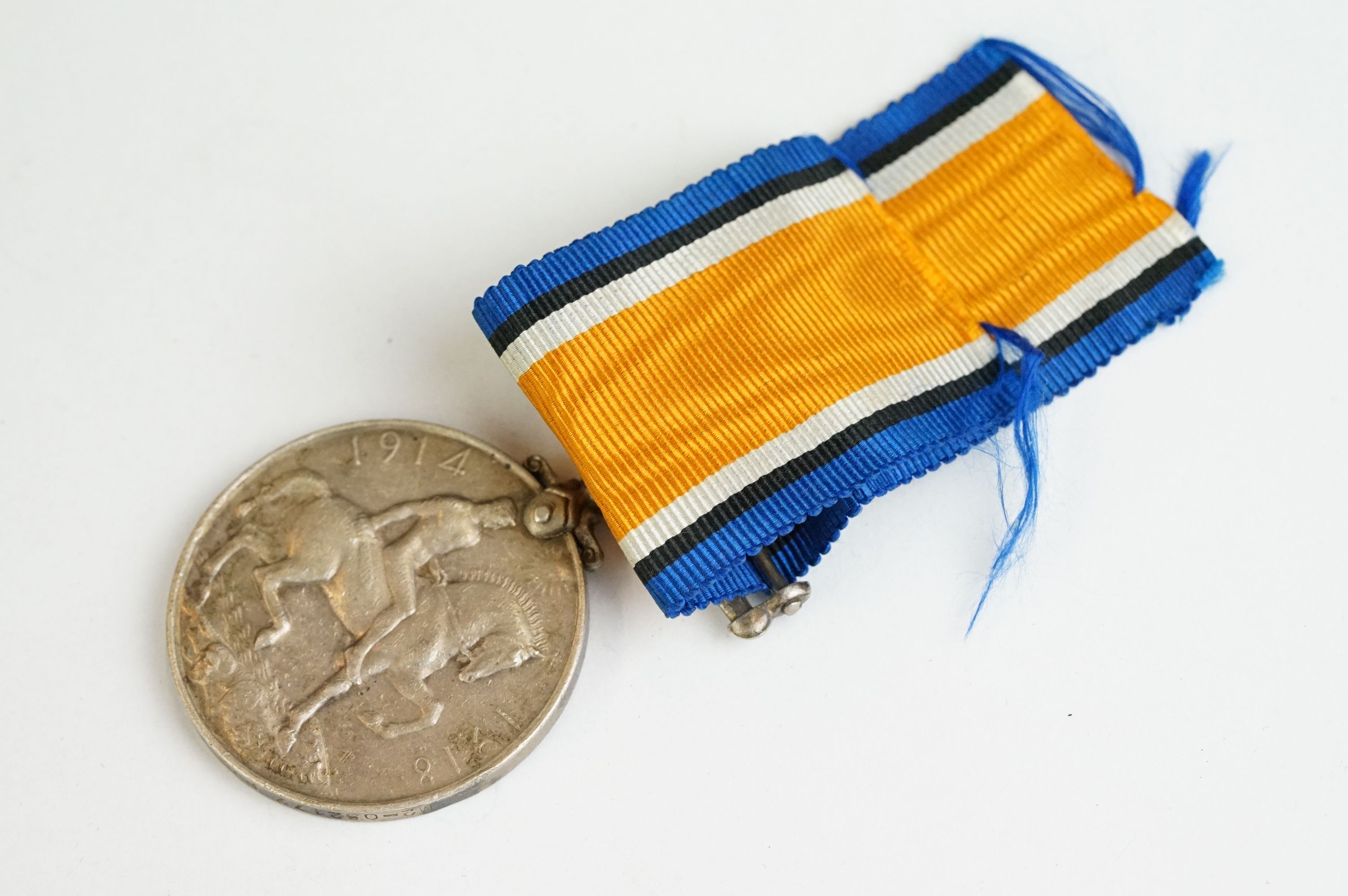 A British World War One full size medal trio to include the 1914-15 star medal, the 1914-18 - Image 6 of 10