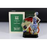 Kevin Francis for Peggy Davies Ceramics Figurine ' Tea with Clarice Cliff ' modelled by Andy Moss to
