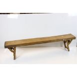 Pine folding bench, approx. 6' long