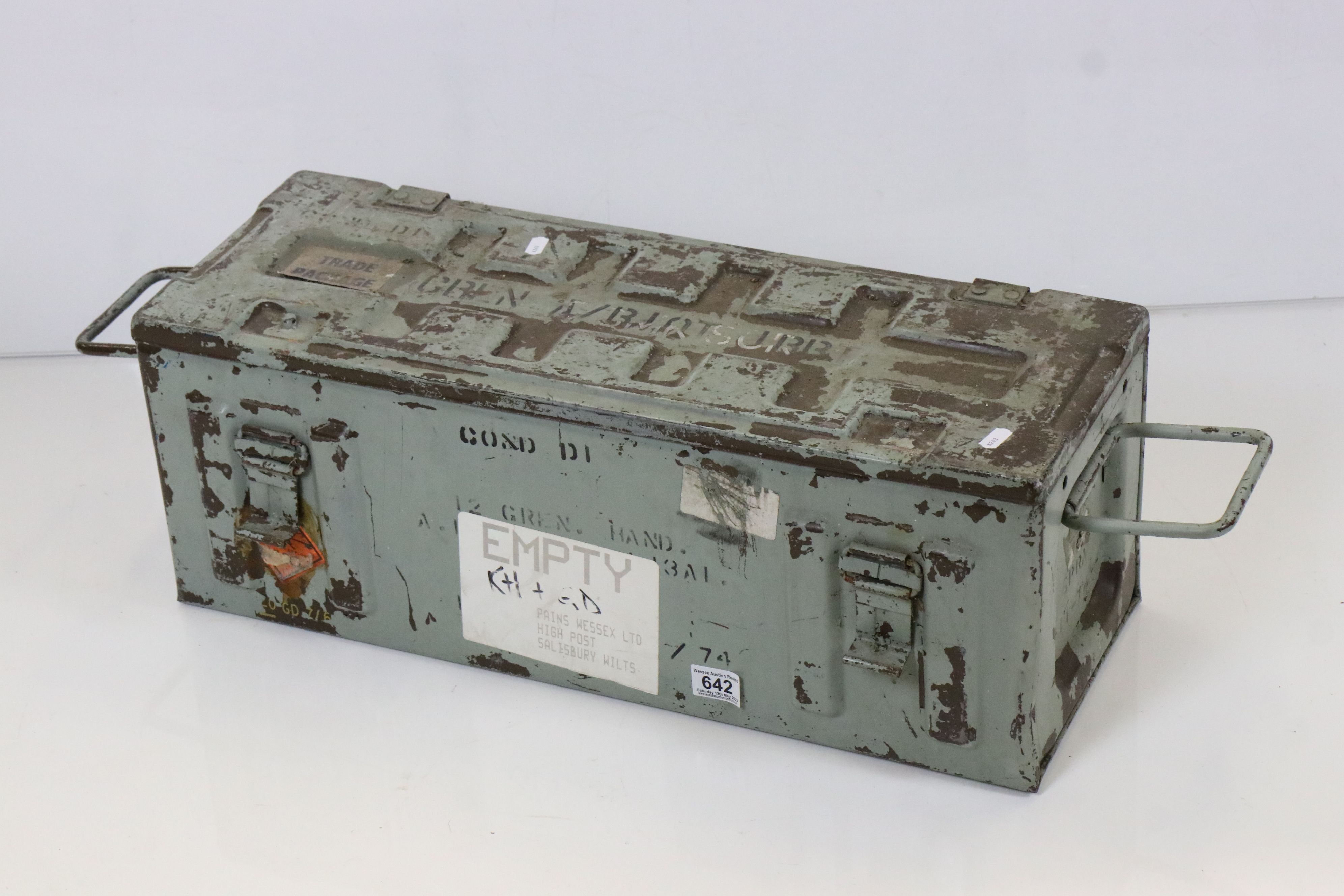 Metal Ammunition's Box, 65cm long x 23cm high