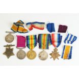 A group of six British full size medals to include the 1882 Egypt medal, Khedive star, long
