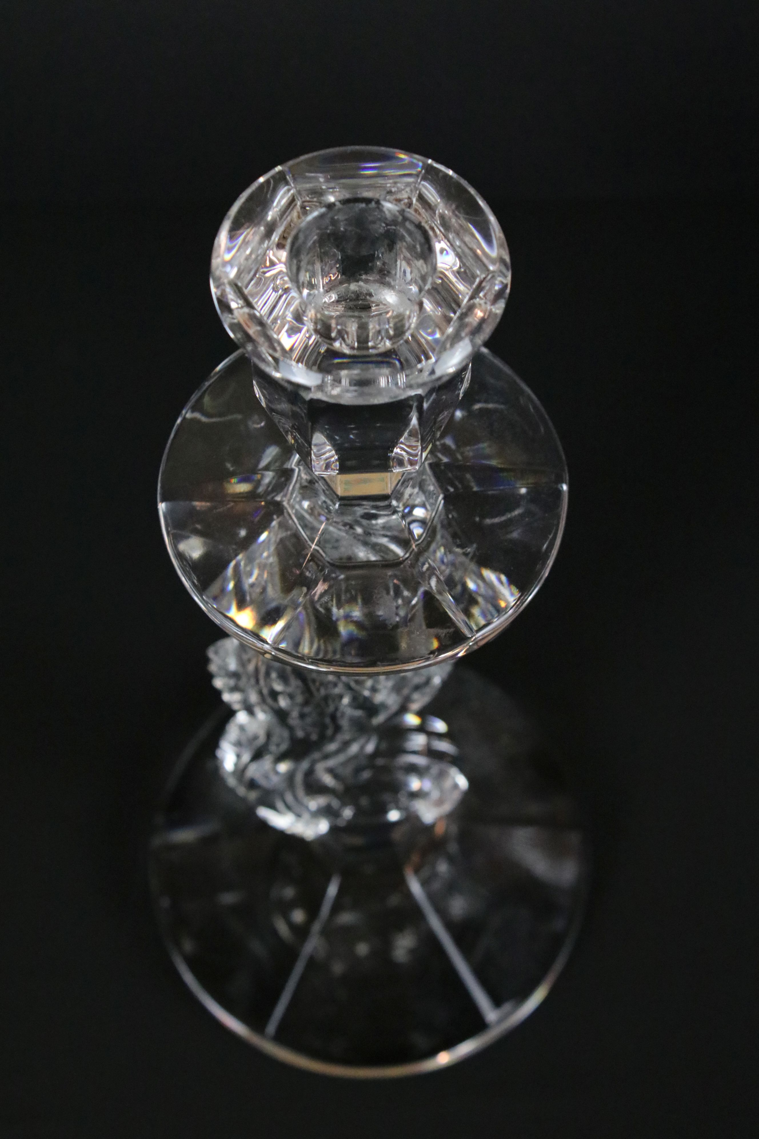 Pair of Waterford Crystal Glass Candlesticks in the form of Seahorses, etched marks to base, 29. - Image 3 of 6