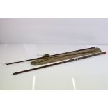 Milbrolite 14ft Fibre Glass Three Piece Fishing Rod, no. 57/1 with rod bag