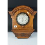 Late 19th / Early 20th century Domed Walnut Cased Wall Hanging Barometer by H Hughes of London