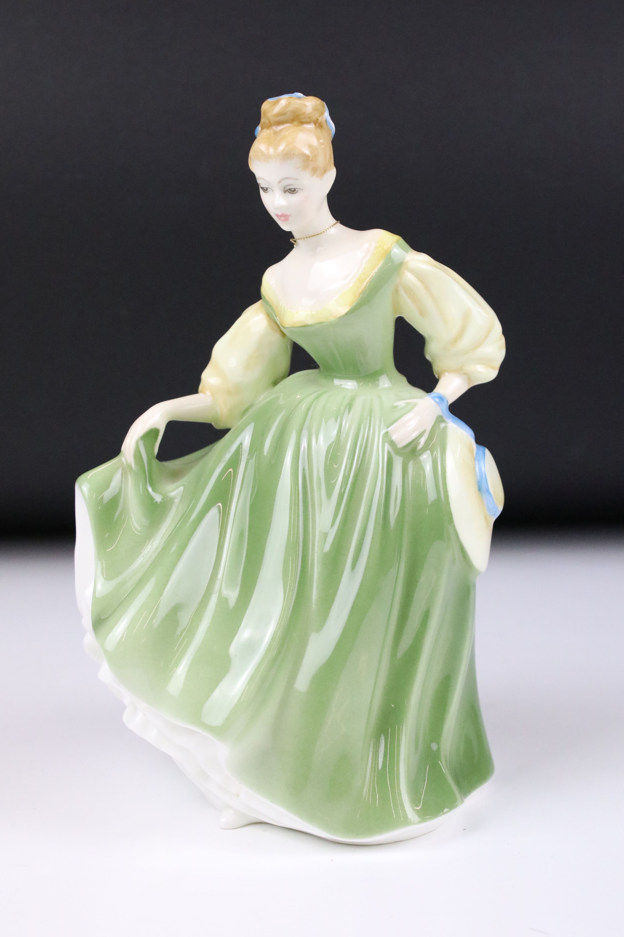Nine Royal Doulton figures to include: HN3266 'Diana', signed 'Michael Doulton 19 July 1990', HN2229 - Image 2 of 29