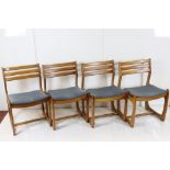 Set of Four Mid century Retro Danish Range ' Portwood ' Teak Dining Chairs, each 47cm wide x 77cm