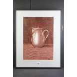 Kevin Geary (b.1952) Pen and Ink of a Coffee Pot, signed lower right and dated 76', 48cm x 34cm,