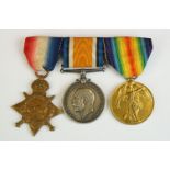 A full size British World War One medal group to include the 1914-15 star medal, the victory medal
