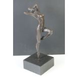 Bronze Figure of a Ballet Dancer mounted on a square plinth, numbered 6/10 (underneath foot), 33cm
