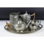 A early 20th century Tea Service comprising of teapot, water jug, cream jug, sugar bowl and