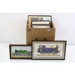 Collection of Steam Train / Locomotive Prints including approximately fourteen framed and glazed and
