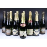 Champagne - Cremant de Bourgogne x 5, Sunday Times Wine Club x 1, 2001 Prince de Dulphey x 3 &