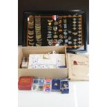 A collection of vintage and contemporary collectable thimbles together with a cased collection of