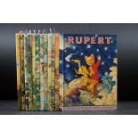 Run of 12 Rupert The Bear Annuals 1968 - 1979