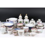 Chinese export porcelain tea cannister (af), together with a group of Chinese, Japanese & Samson