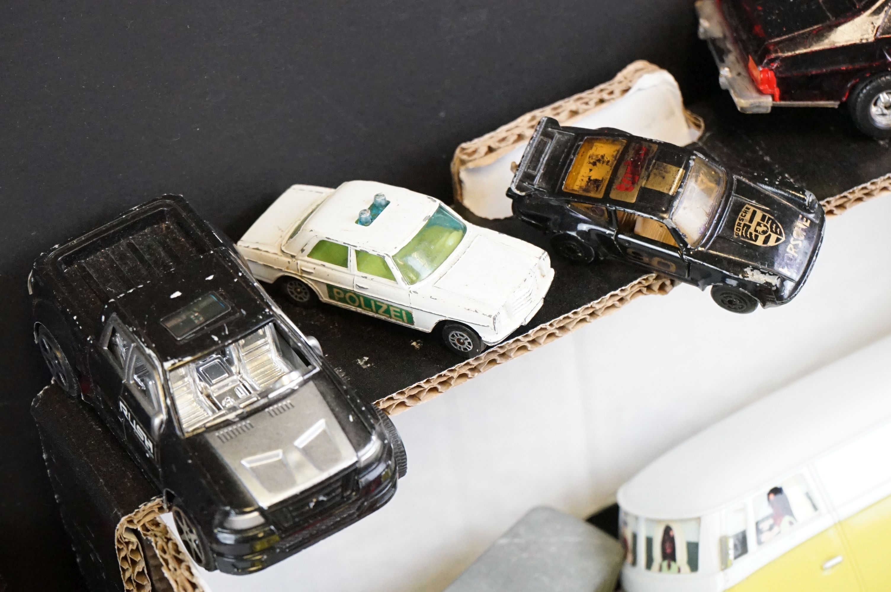 Around 60 play worn diecast models to include Matchbox, Corgi and Zylmex examples, featuring - Image 7 of 12