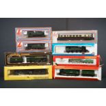 Eight boxed OO gauge locomotives to include Palitoy Mainline 37093 Parallel Boiler Scot BR green