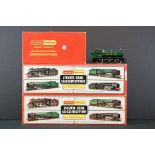 Three boxed Hornby OO gauge locomotives to include R859 BR 4-6-0 Black Five Class, R552 BR 4-6-2