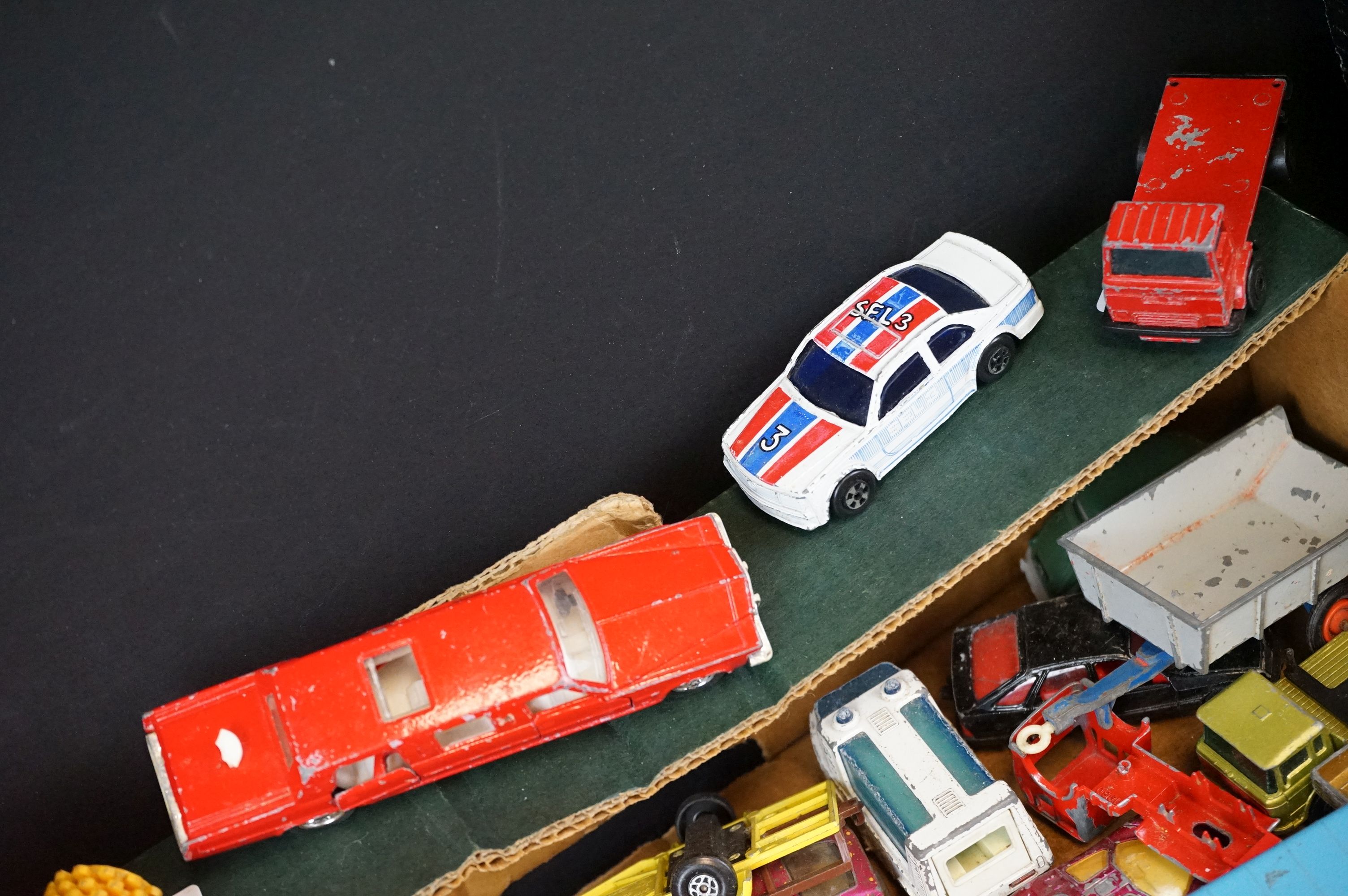 Around 60 play worn diecast models to include Matchbox, Corgi and Zylmex examples, featuring - Image 6 of 12