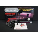 Retro Gaming - Boxed Nintendo NES Action Set console with Mario Bros/Duck Hunt game, gun, 2 x