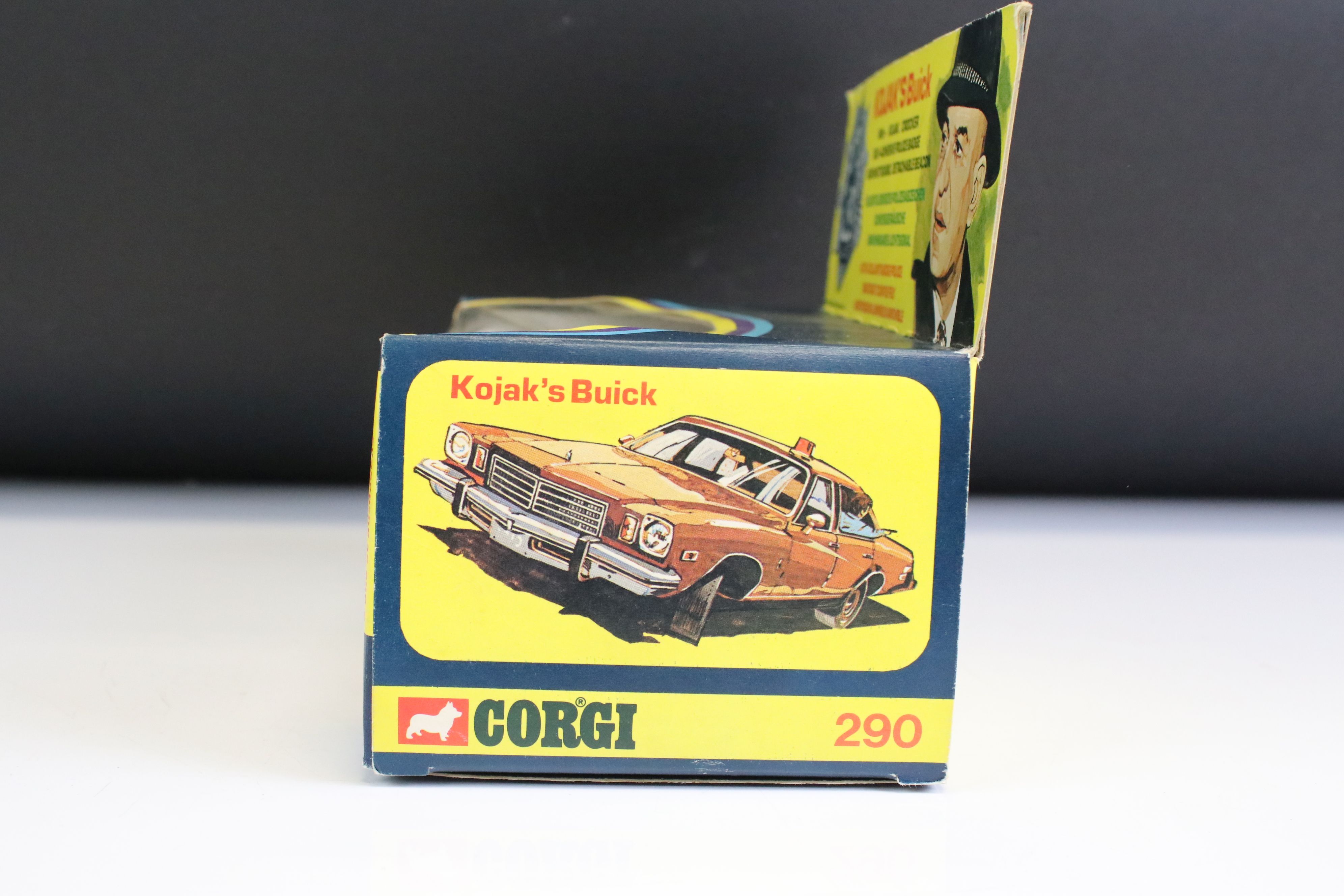 Boxed Corgi 290 Kojak's Buick diecast model complete with figure, diecast ex, box vg with small part - Image 3 of 10