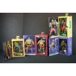 Four boxed Neca Teenage Mutant Ninja Turtles figures to include Vol 2 The Wrath of Krang, Vol 1The