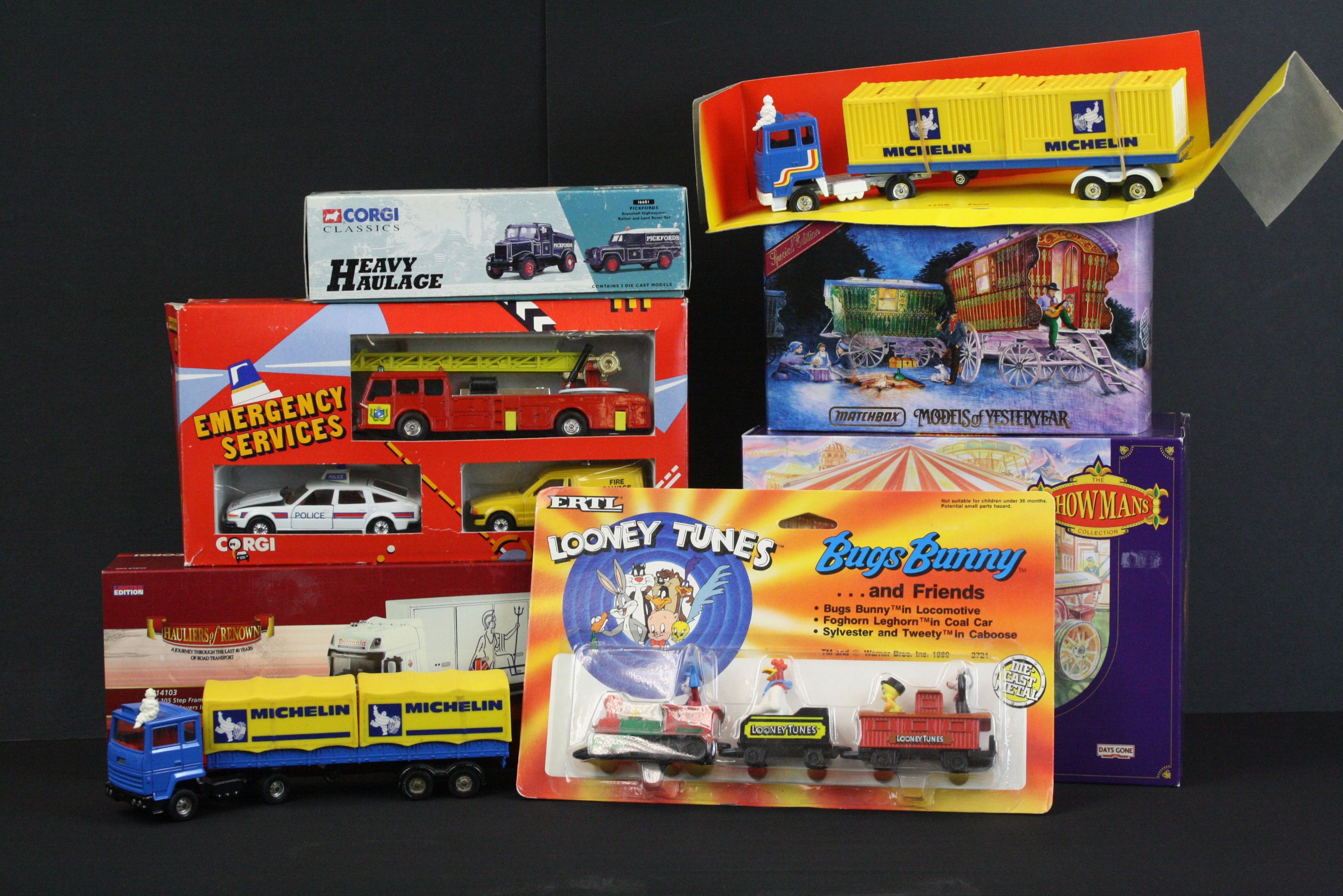 Six boxed / carded diecast models to include Corgi Hauliers of Renown CC14103, Lledo Days The