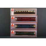 Four boxed Lima OO gauge locomotives to include 205128MWG Rapid, 205127MWG Dragon, 205132A2 Rail Car