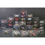 Around 46 cased diecast model motorbikes, made in China, vg