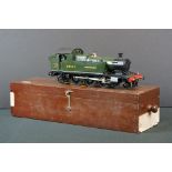 Etched kit built O gauge 4509 GWR 2-6-2 Locomotive contained within wooden box, gd overall condition