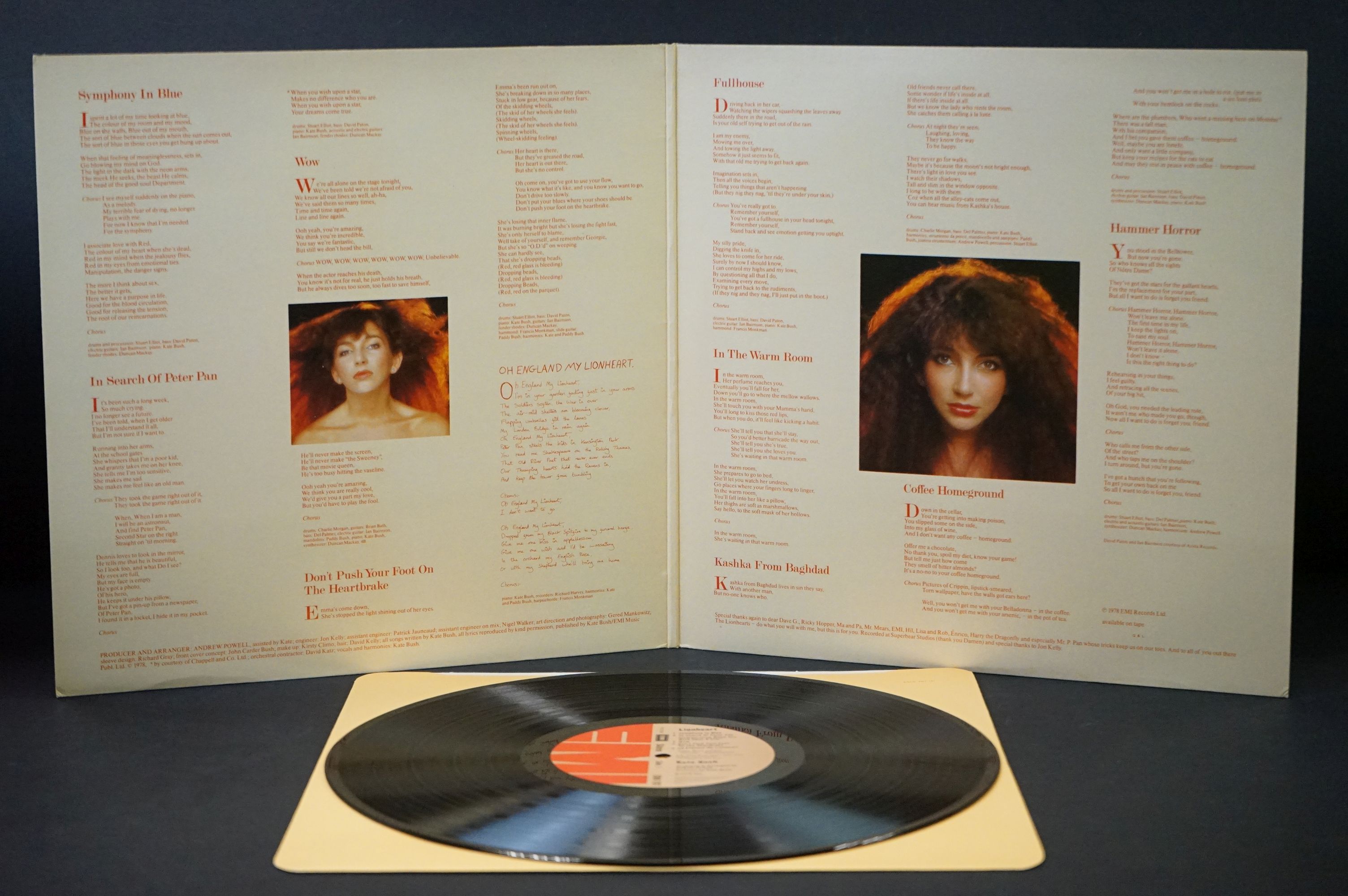 Vinyl & Autograph - Kate Bush Lionheart LP signed to rear 'For Charles lots of love Kate x' - Image 3 of 9
