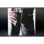 Vinyl - The Rolling Stones Sticky Fingers LP. French 1971 pressing with zipper cover, comes with