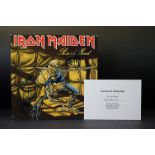 Vinyl & Autographs - Iron Maiden Piece Of Mind LP signed to front by 5 members of the band in
