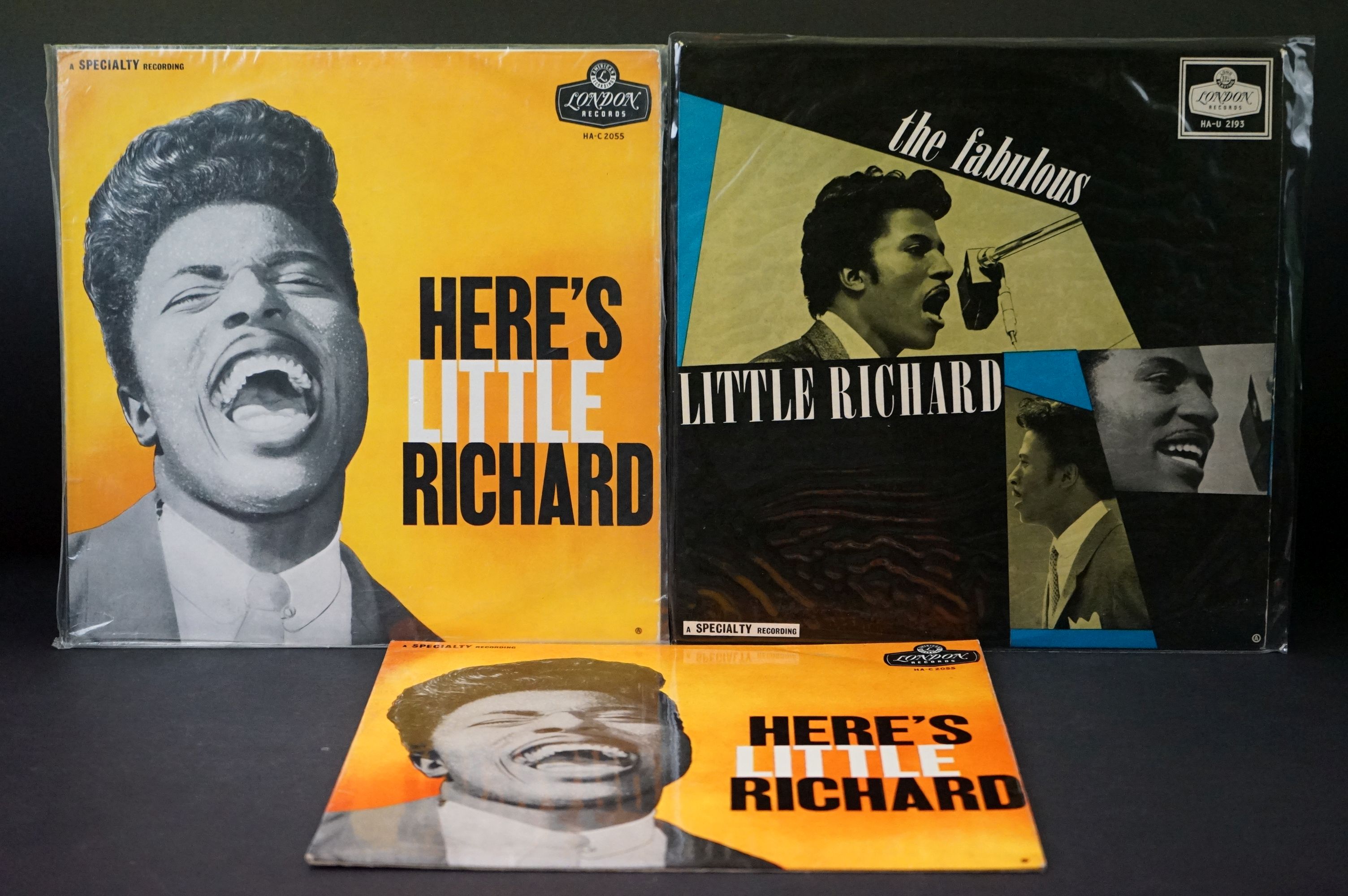 Vinyl & Autograph - Little Richard 3 UK pressing albums on London Records to include: Here’s