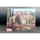 Vinyl - Beatles & related 10 LPs and 17 7" singles to include Sgt Pepper, Abbey Road, Let It Be (red