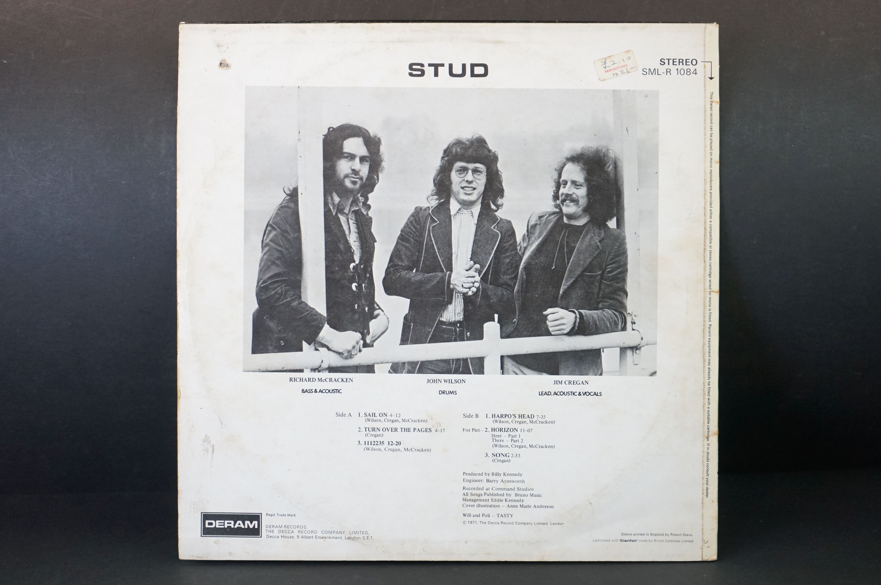 Vinyl - Stud - Stud, original UK 1971 1st pressing, Deram Records SML-R 1084, VG- / VG+ - Image 6 of 6