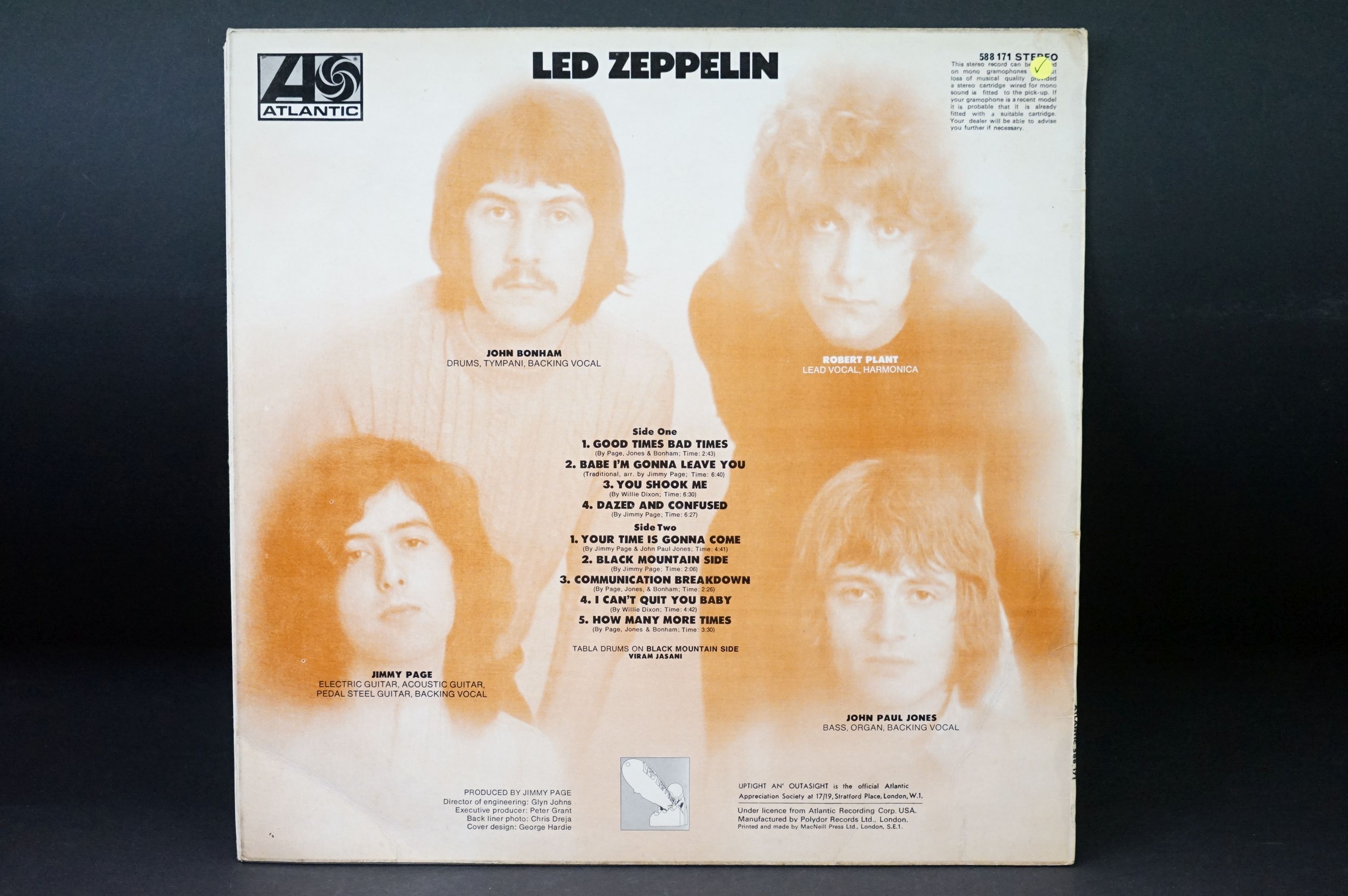 Vinyl - Led Zeppelin self titled. Original UK 2nd pressing with plum labels, this variation with - Image 6 of 6