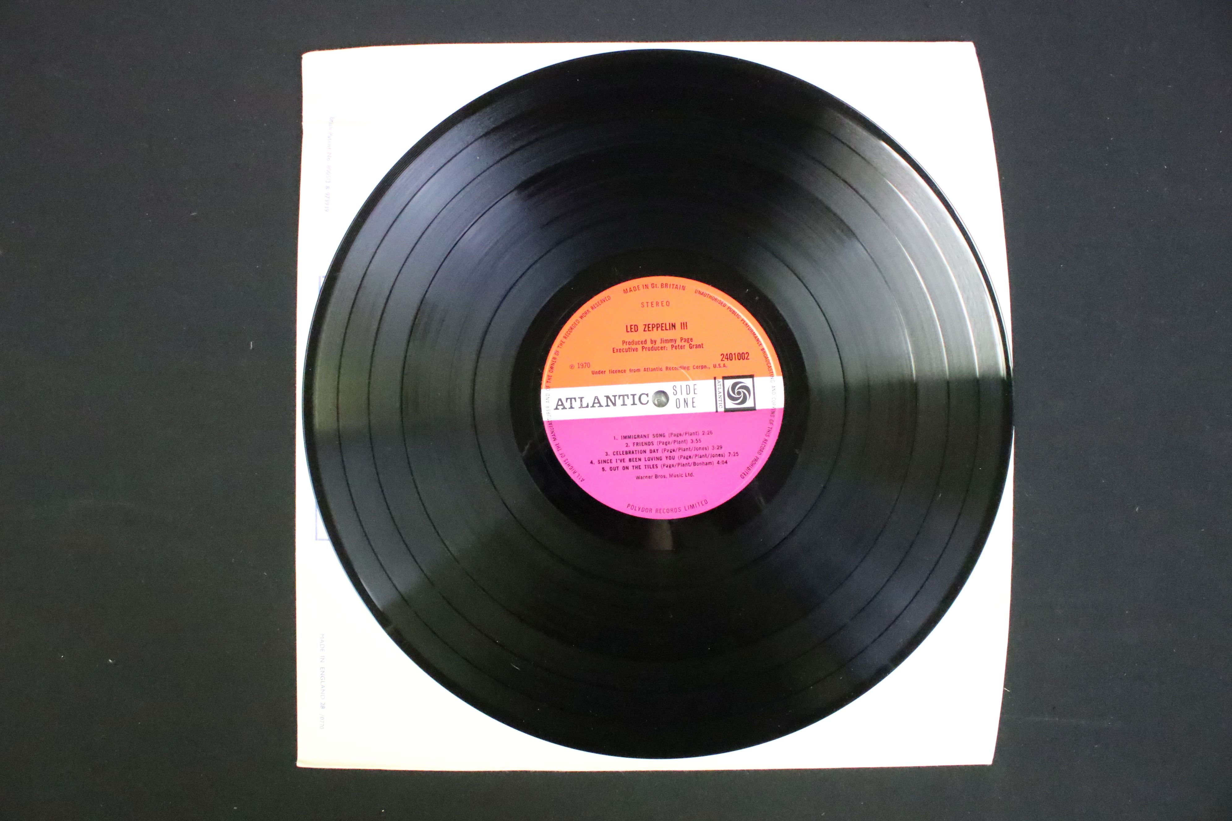 Vinyl - Led Zeppelin III original plum Atlantic labels, A5/B5 matrices, Peter Grant credit, fully - Image 4 of 7