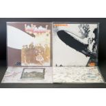 Vinyl - 4 Led Zeppelin UK pressing albums to include Self Titled (UK 2nd pressing plum labels,