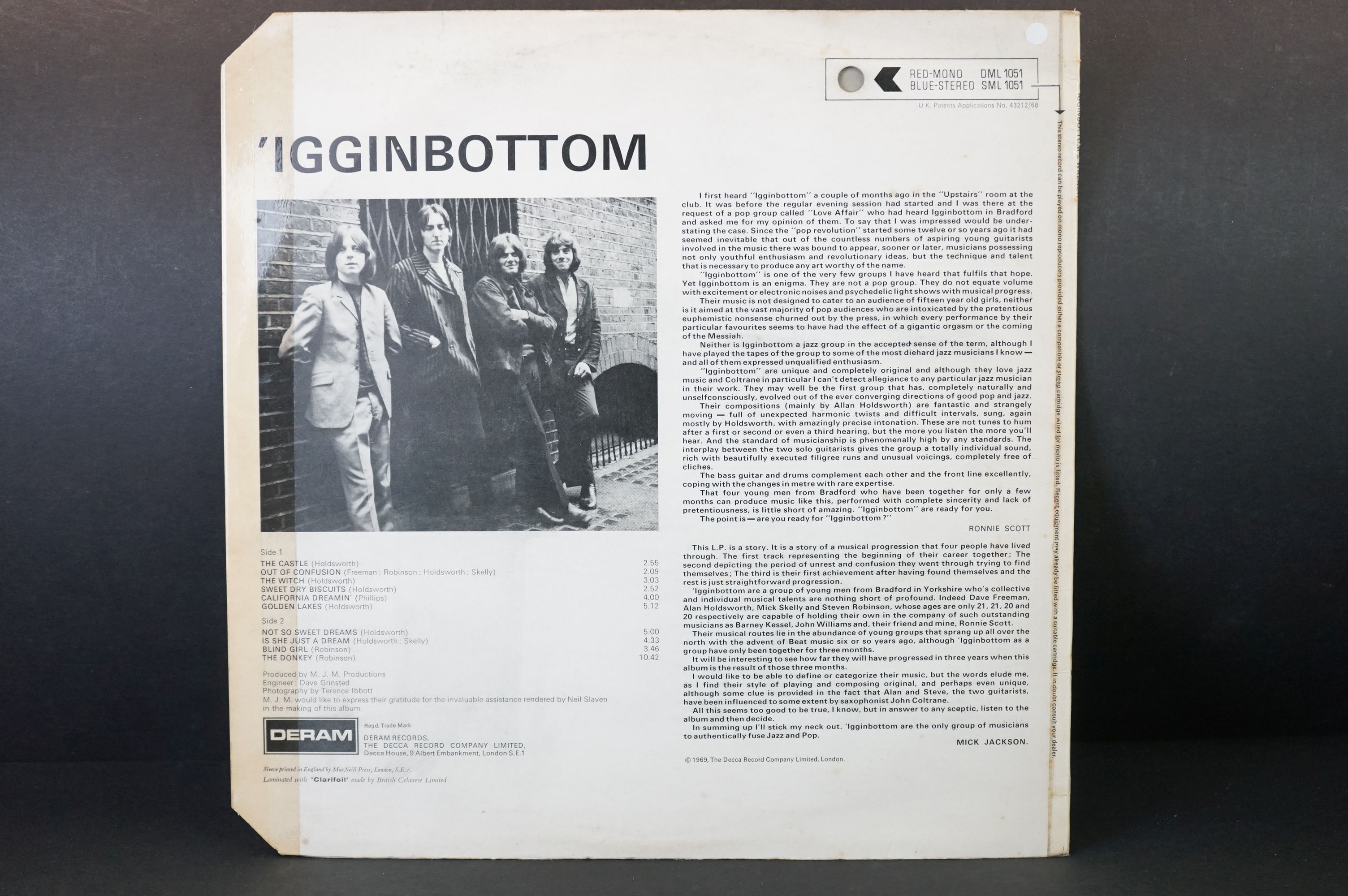 Vinyl - 'Igginbottom – 'Igginbottom's Wrench, original UK 1969 1st stereo pressing, Deram Records - Image 7 of 7