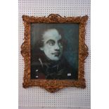 Oil Painting Portrait of Napoleon, 68cm x 58cm, ornate gilt effect framed and glazed