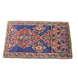 Woolen Blue Ground Belouch Rug, 148cm x 86cm