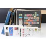 Collection of GB, Commonwealth & World stamps in three albums (heavily water damaged), together with