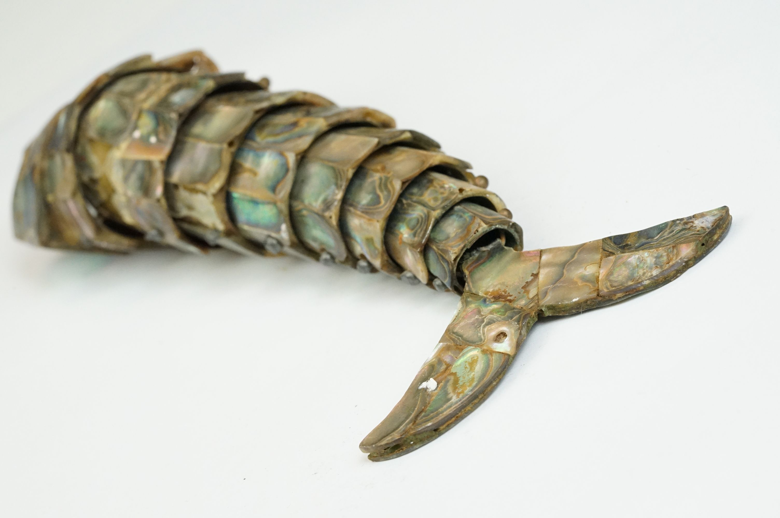 A Large Abalone Articulated Fish Bottle Opener, approx 19cm in length. - Image 6 of 6