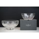 Waterford Crystal 'Illuminations' 6" bowl, boxed, 17cm long and a Royal Brierly cut glass footed