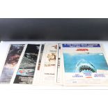 Ten Topps Chewing Gum Movie Posters 1981, to include Jaws, The Empire Strikes Back, Airplane, Smokey