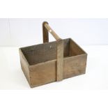 Pine foraging garden trug, 44cm wide