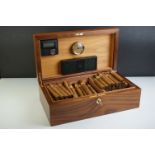 A Diamond crown cigar humidor complete with contents of Habana cigars.